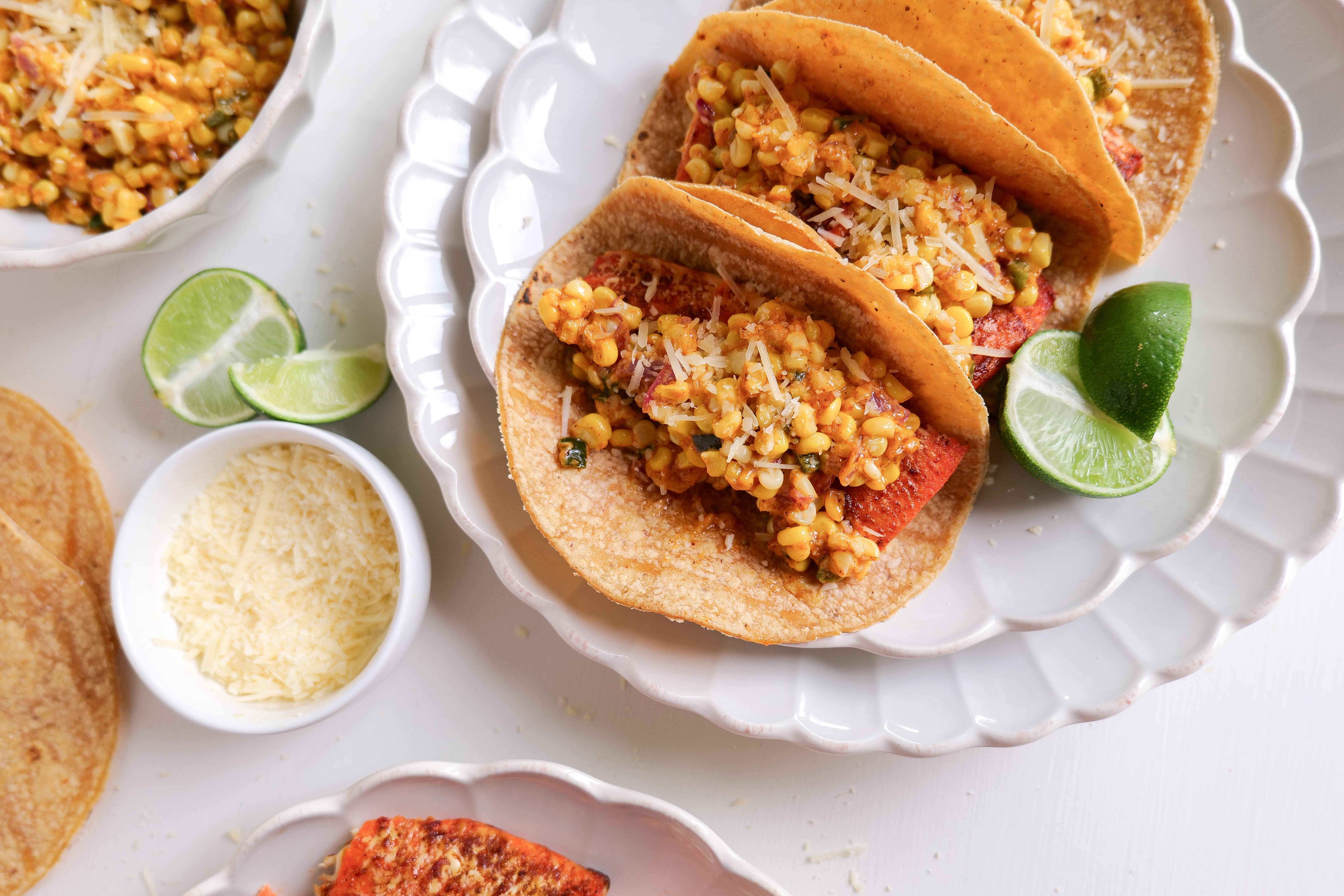 Salmon Tacos with Elote Salsa – 360 Cookware