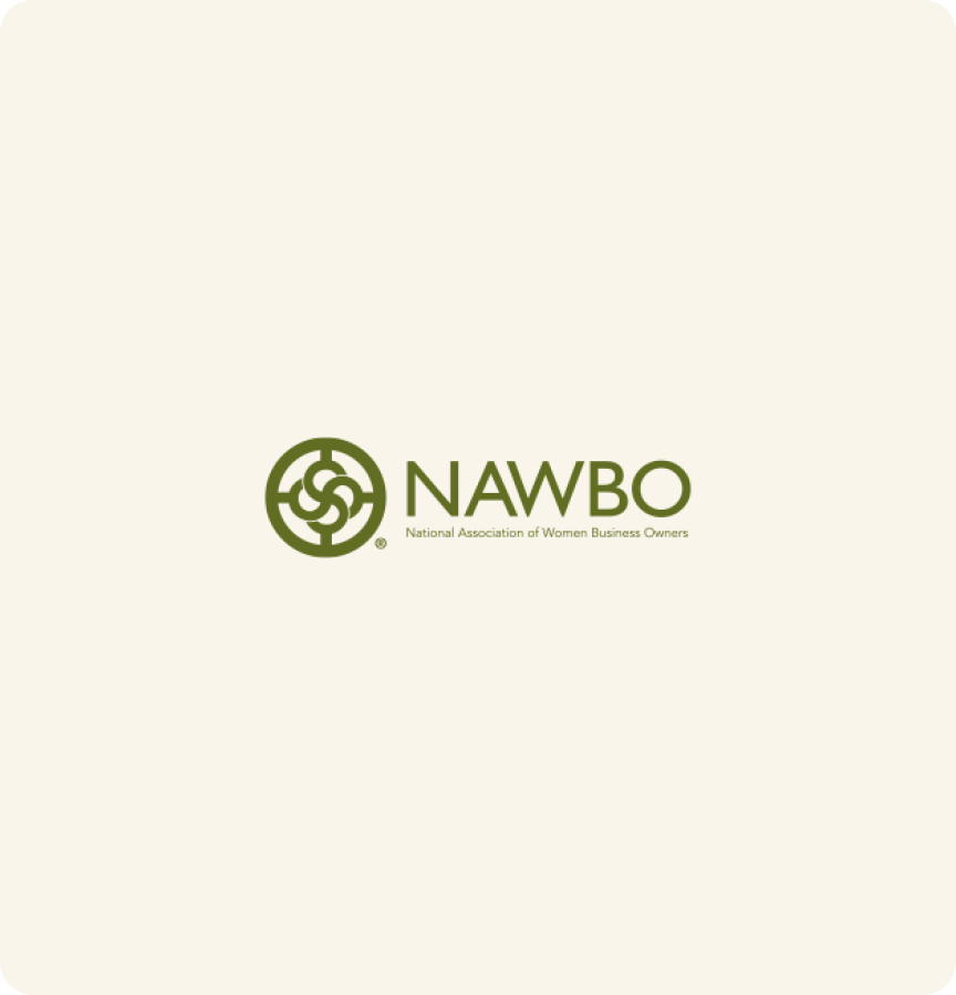 NAWBO logo with text 'National Association of Women Business Owners'