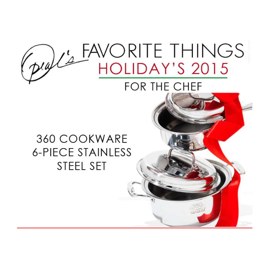 Oprah's Favorite Things 2015 featuring 360 Cookware 6-Piece Stainless Steel Set