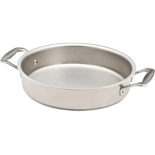 Stainless steel sauté pan with handles