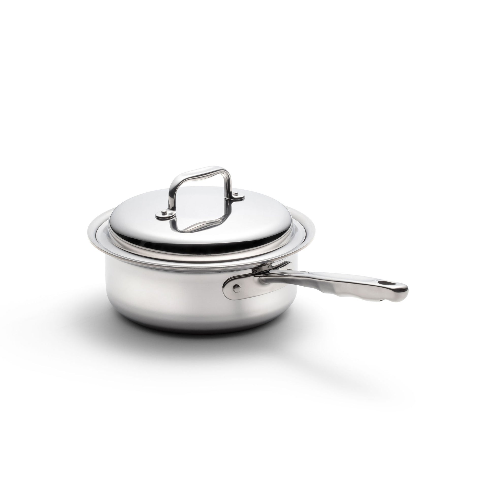 Stainless steel saucepan with lid from the 360 Cookware 6-piece set