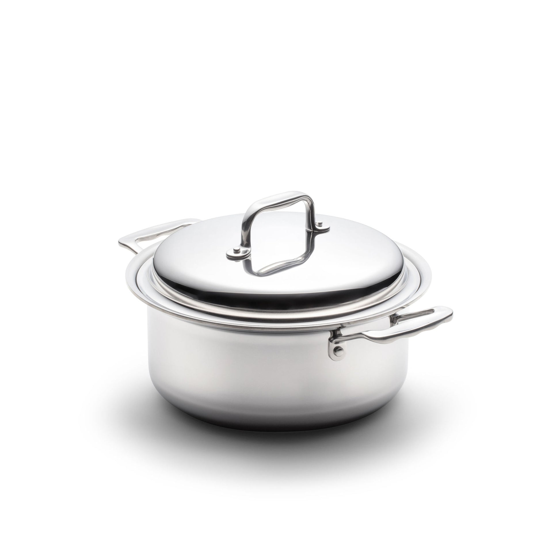 Stainless steel stock pot with lid from the 360 Cookware 6-piece set