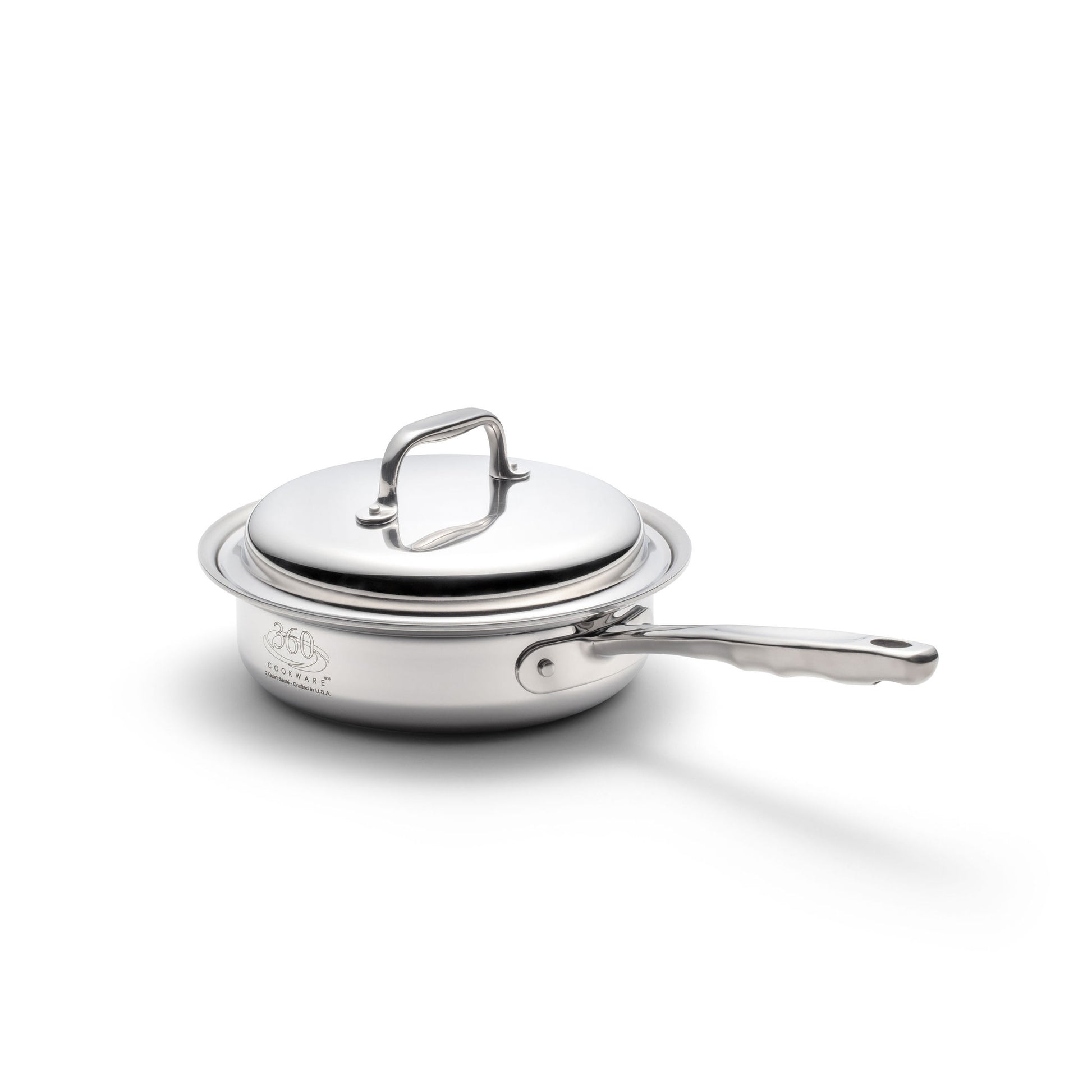 1.5 Quart Sauté Pan from the 360 Starter Set, stainless steel with lid