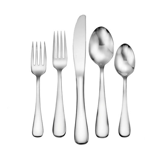 Patriot 65 Piece Flatware Set featuring a fork, knife, and spoons