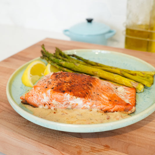 Pan-Seared Salmon with Lemon Cream Sauce