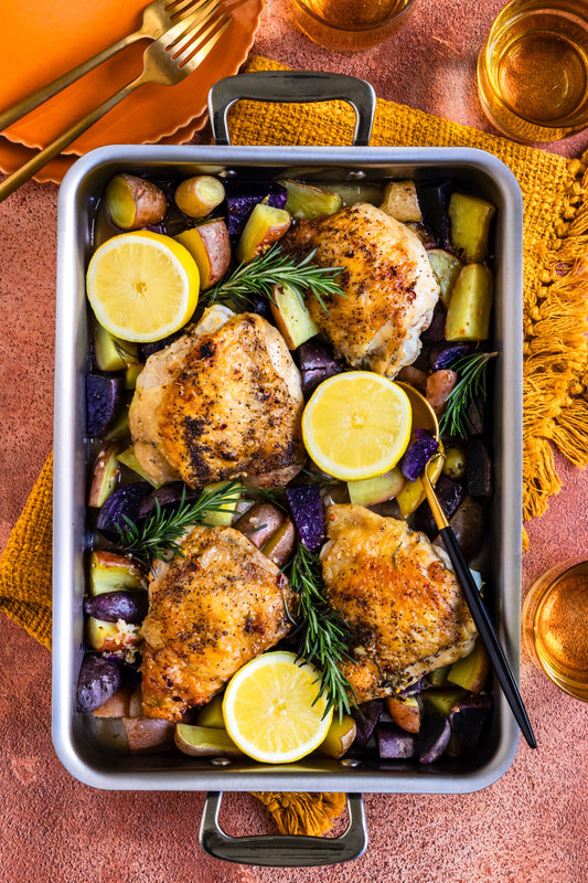 Lemon Rosemary Chicken & Root Vegetables