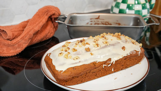 Pumpkin Bread with Walnut & Maple Glaze