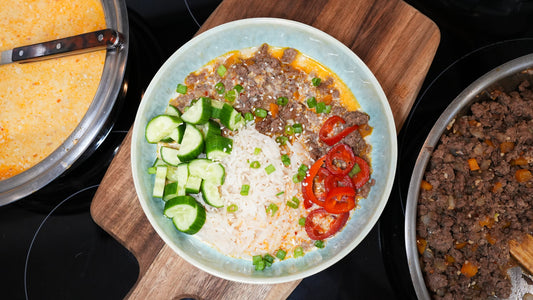 Spicy Beef Bowls with Coconut Broth