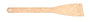 Top view of Angled Turner showing flat tapered blade, straight handle with hanging hole and natural wood finish on white background