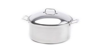 12-quart stainless steel stock pot with cover, ideal for soups and stews