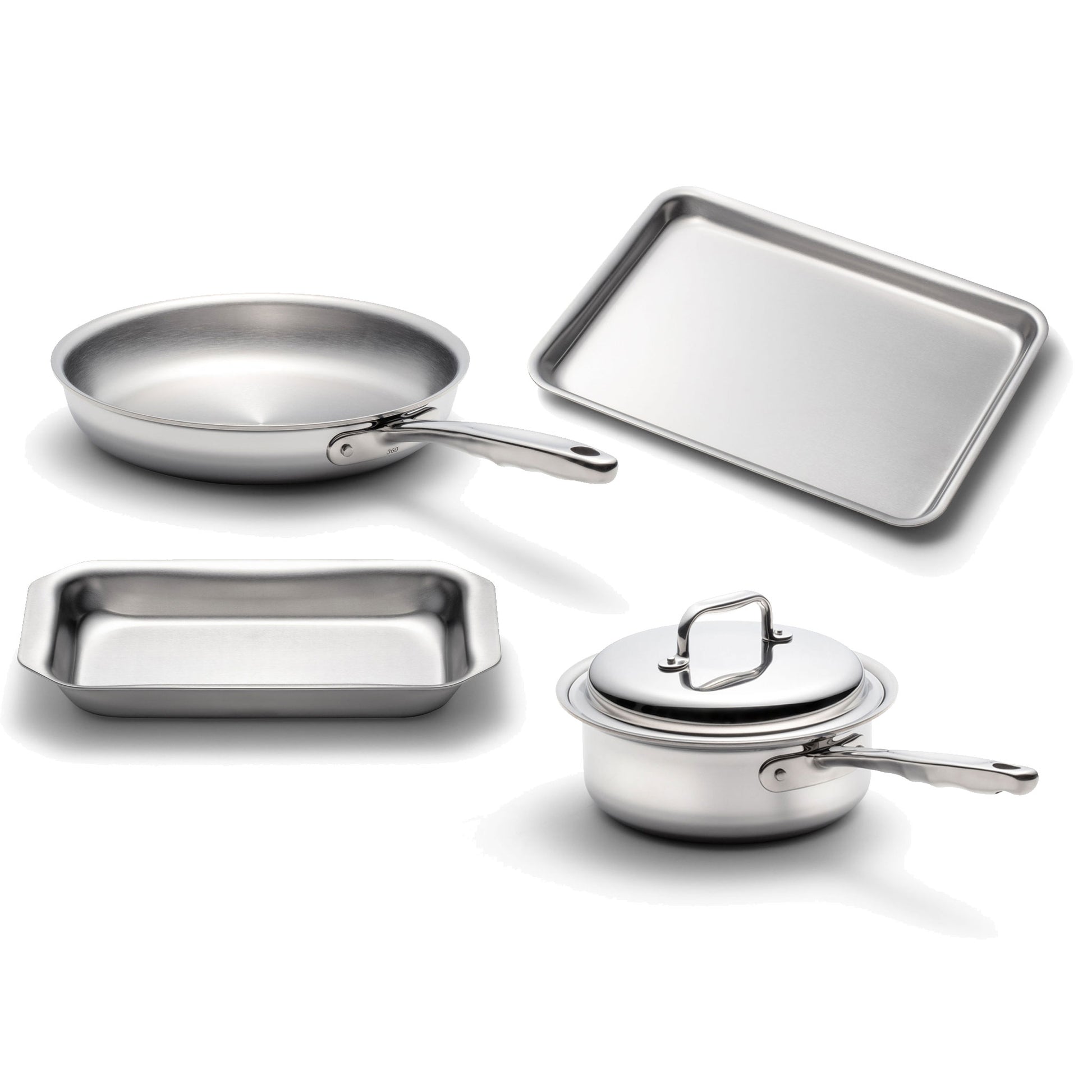 5-Piece Meal Delivery Set for 2 including frying pan, saucepan, and baking tray