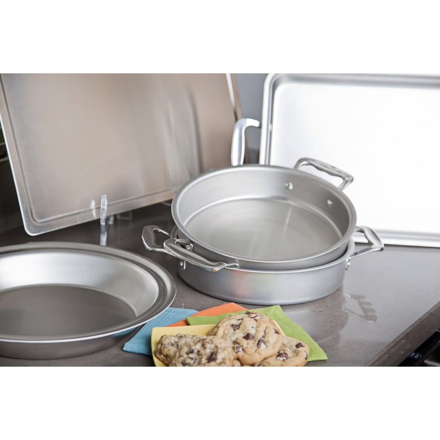 360 Stainless Steel Bakeware Set, Handcrafted in the USA, 5 Ply, Surgical  Grade Stainless Bakeware, 5 Piece Set (Large Cookie Sheet, Two Cake Pans,  9x13 Baking Pan, Pie Pan) - Yahoo Shopping