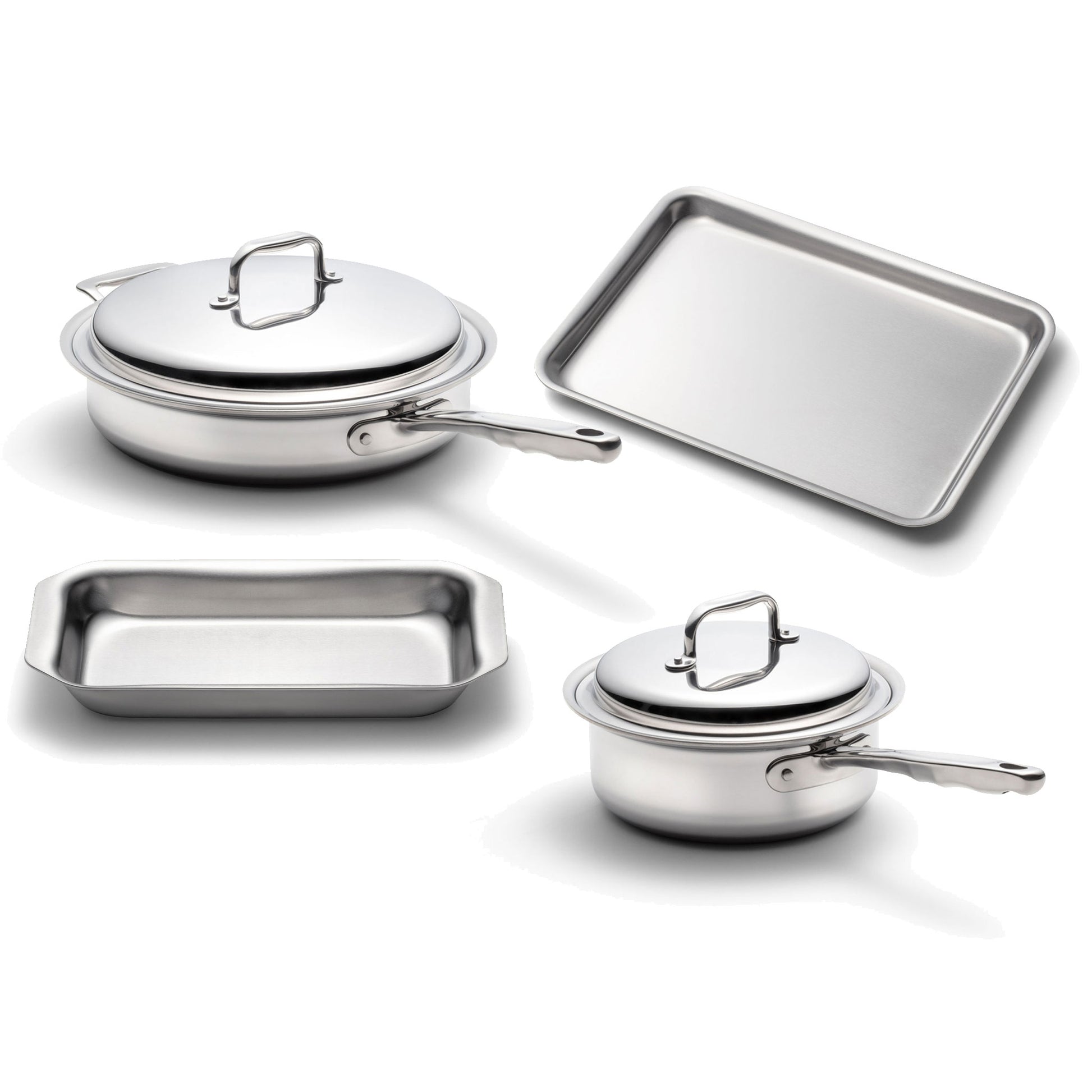 5-Piece Meal Delivery Set for 4 including a large pot, small pot, and baking tray