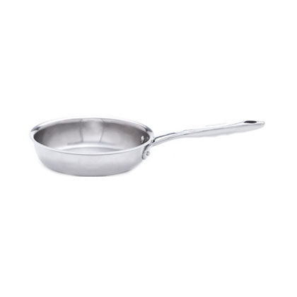 7 inch stainless steel fry pan with a long handle