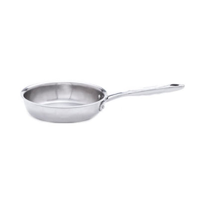 7 inch stainless steel fry pan with a long handle