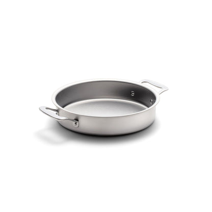 9" Round Cake Pan with No Handles, silver color