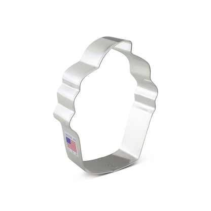 4-inch stainless steel cupcake cookie cutter with American flag label