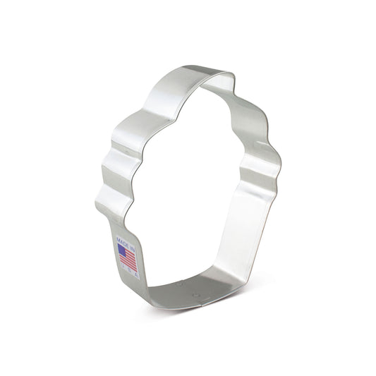 4-inch stainless steel cupcake cookie cutter with American flag label