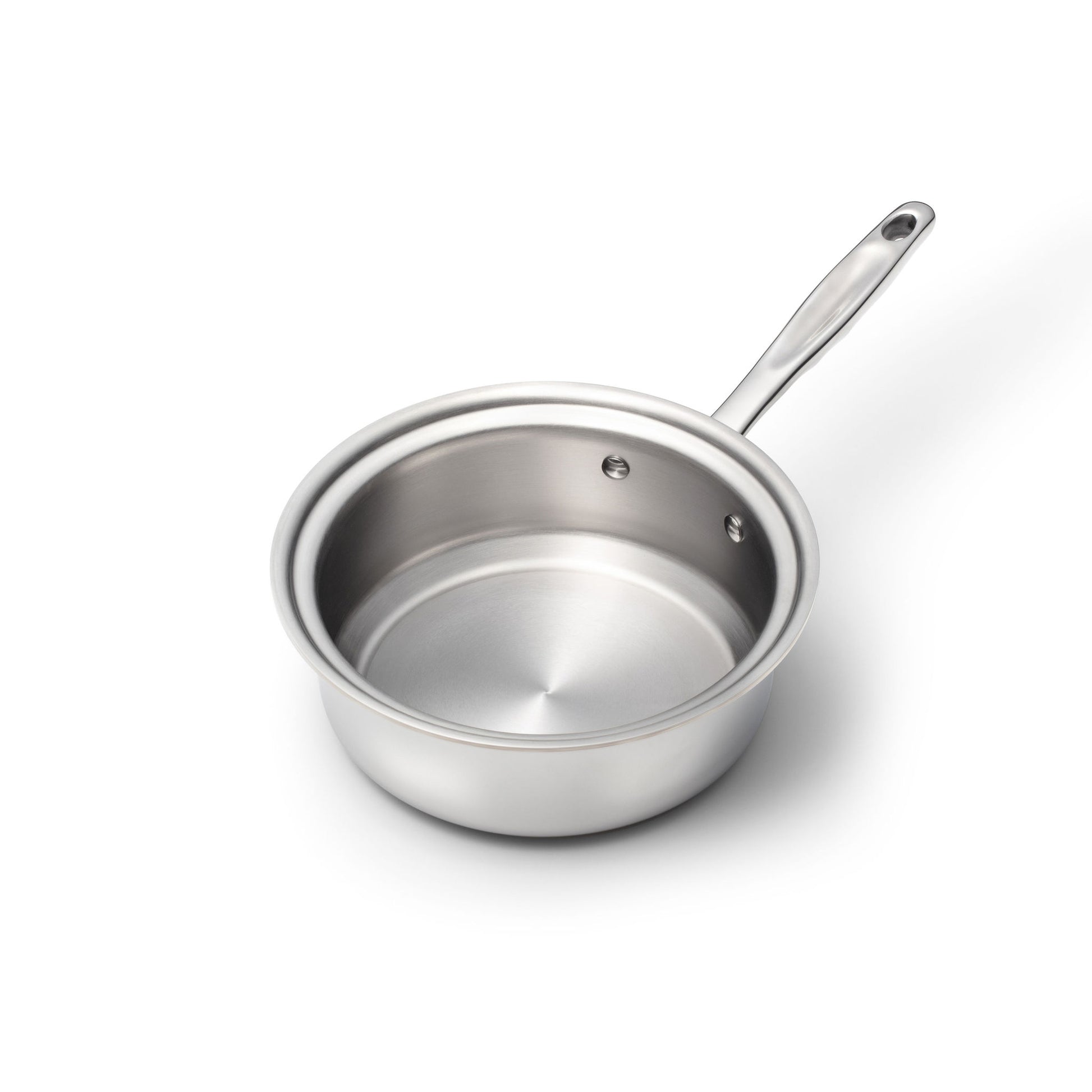 Factory Seconds Stainless Steel 2 Quart Saucepan with Cover - 360 Cookware
