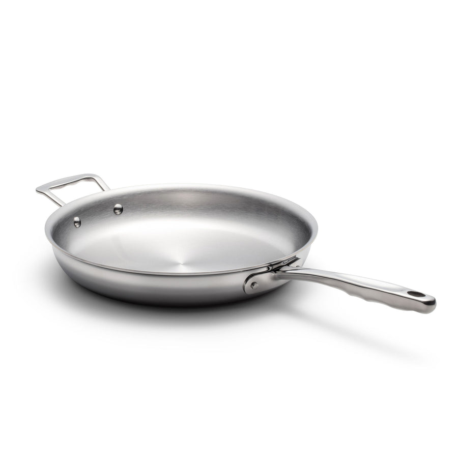 11.02 inch Stainless Large Frying Pan Nonstick Frying Pan w/ Lid + Handle  11.02"