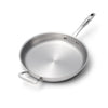 11.5 Inch Fry Pan with a polished stainless steel surface and ergonomic handle