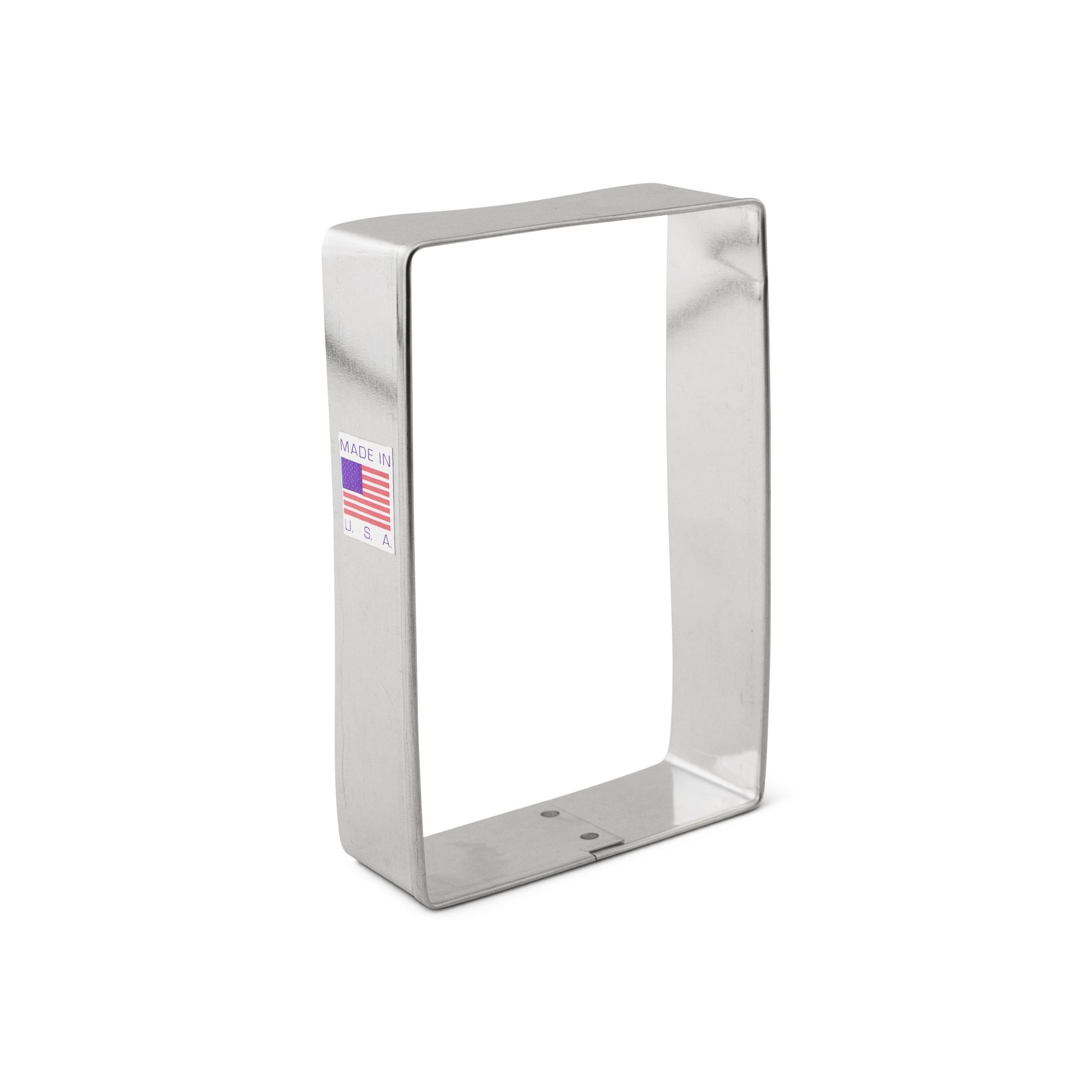 Rectangle cookie cutter with American flag label