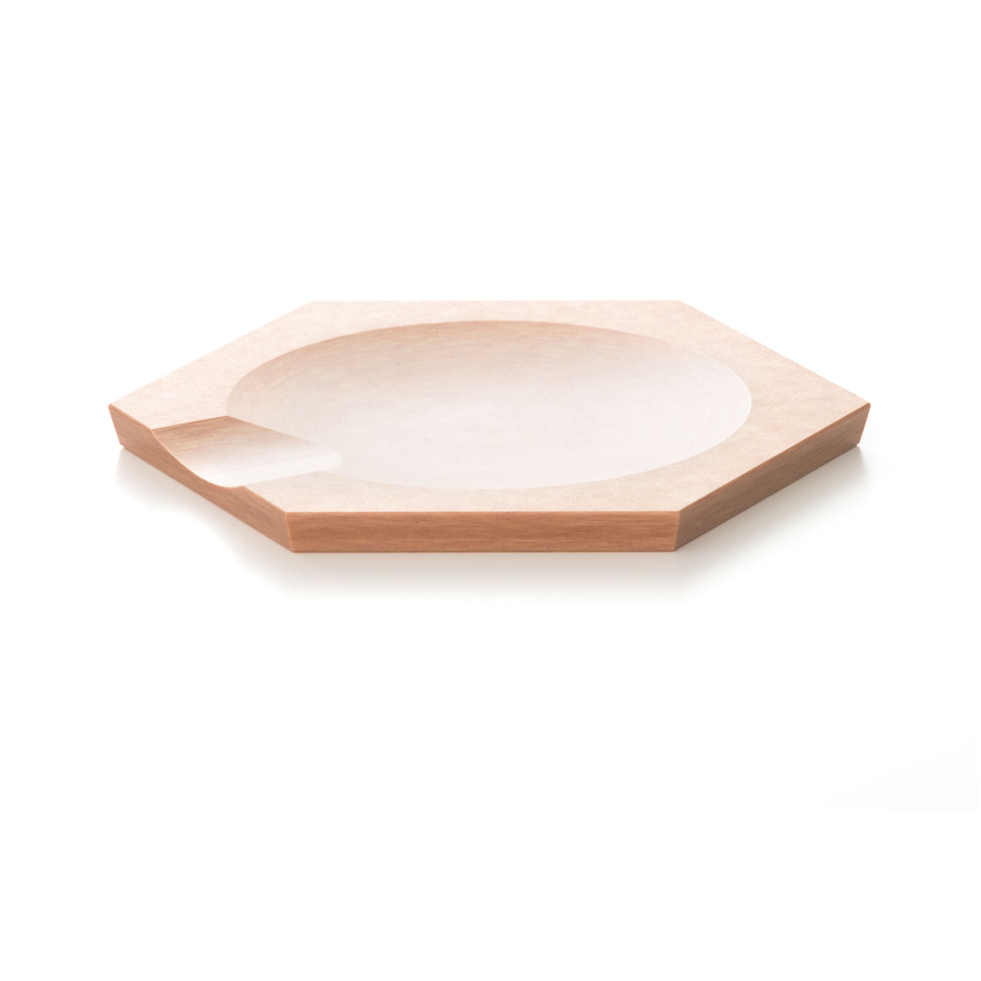 Natural hex tool rest with a smooth surface, handcrafted in the U.S.A.